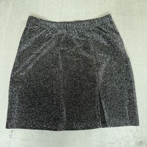 Chic Black Glitter Skirt